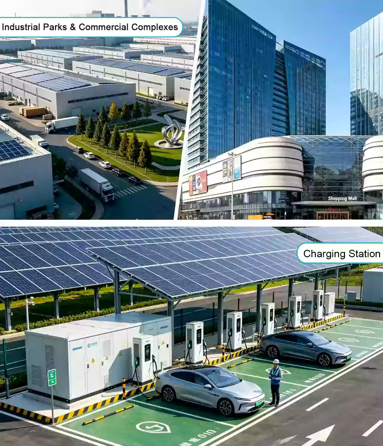 Industrial park and charging statior